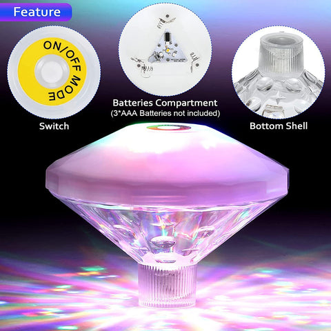 Bathtub Light LED Intelligent Underwater Projection Light Colorful Night Light Colorful Floating Bubble Light