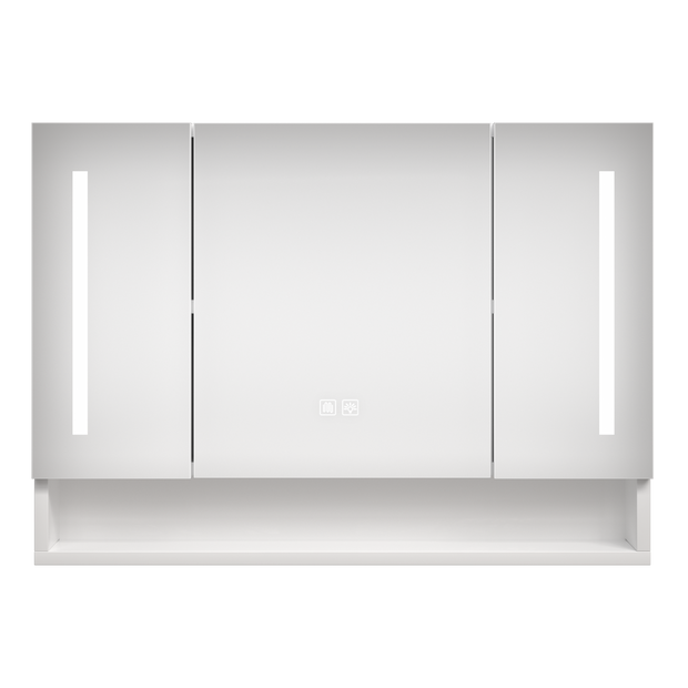 Modern 39x28 inch bathroom cabinets, medicine cabinets with mirrors and LED lights, and bathroom storage cabinets